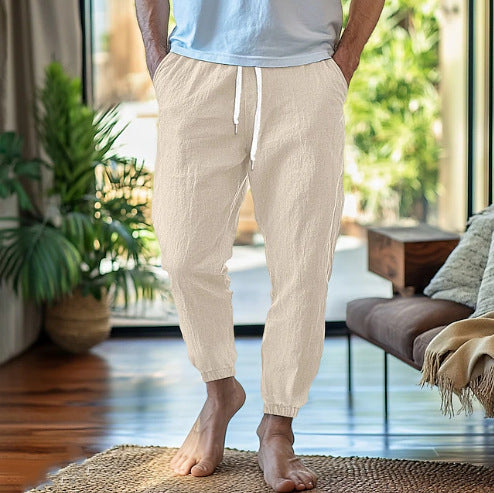 Herren luftige Freizeit-Jogginghose mit elastischem Bund und seitlichen Taschen Echoarchiv