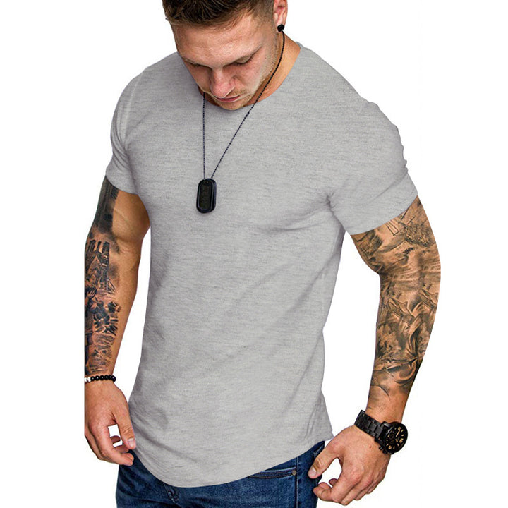 Herren figurbetontes Kurzarm-T-Shirt aus hochwertiger Baumwolle mit Rundhalsausschnitt und bequemen Schnitt Echoarchiv