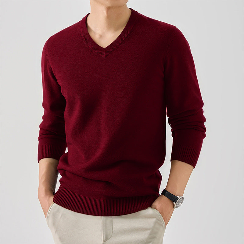 Herren modischer V-Ausschnitt Pullover Echoarchiv