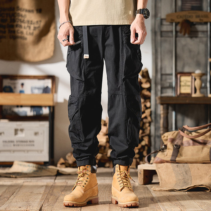 Herren Cargo-Hose im Utility-Stil mit verstärkten Knien und verstellbarem Saum Echo Archiv