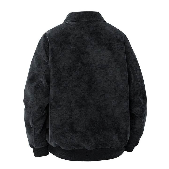 Herren elegante Wildlederjacke mit strukturiertem Schnitt Echoarchiv