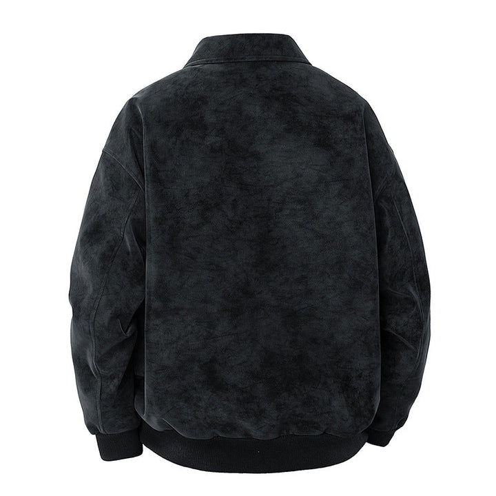 Herren elegante Wildlederjacke mit strukturiertem Schnitt Echoarchiv