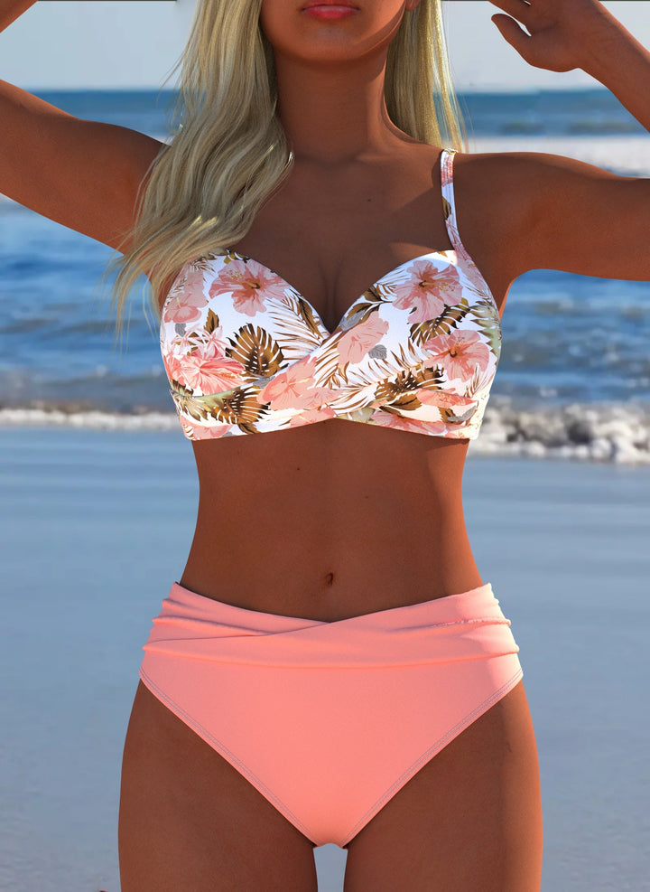 Damen Einteiler Badeanzug mit elegantem floralem Design und figurformendem Schnitt Echo Archiv