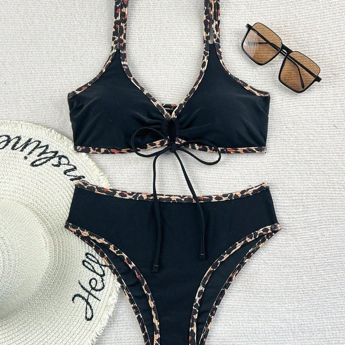 Damen Tiermotiv Bikini-Set mit verstellbaren Trägern Echo Archiv