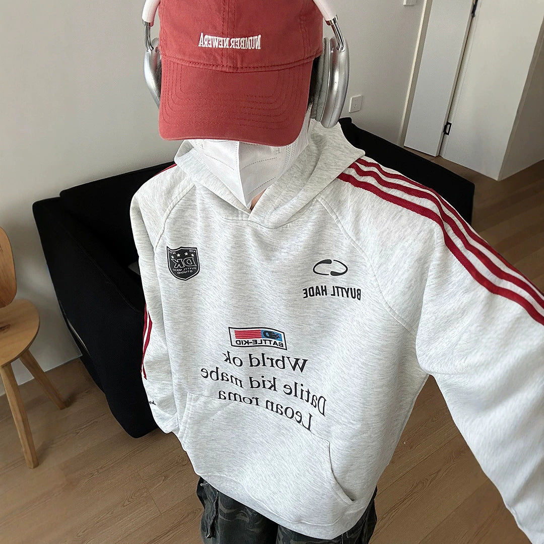 Unisex Urbaner Kapuzenpullover mit kreativen Grafiken Echoarchiv