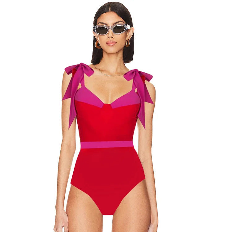 Damen hochtailliertes Bikiniset mit Wickelrock Echo Archiv