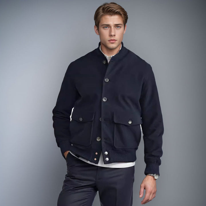 Herren lässige Steppjacke mit praktischen Taschen Echoarchiv