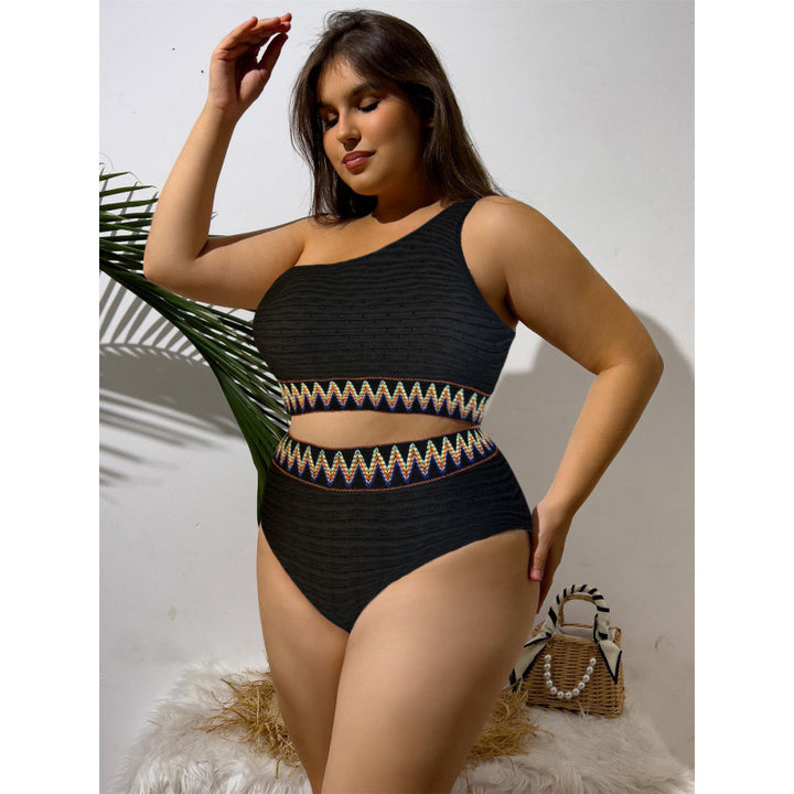 Damen Einseitiger Bikini mit hohem Beinausschnitt und modischem Wickeldetail Echo Archiv