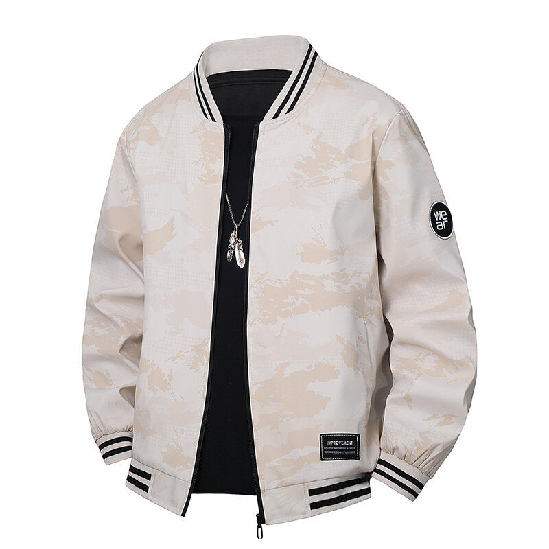 Herren Sportliche Bomberjacke mit kontrastierenden Details Echo Archiv