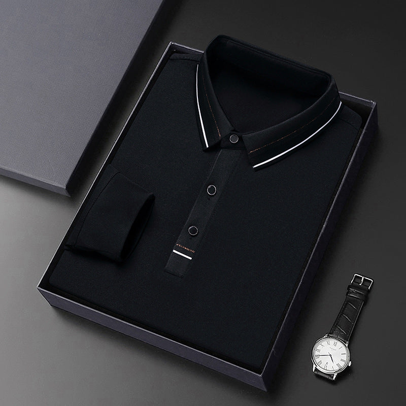 Herren elegantes Poloshirt mit strukturiertem Kragen und stilvollen Akzenten Echoarchiv