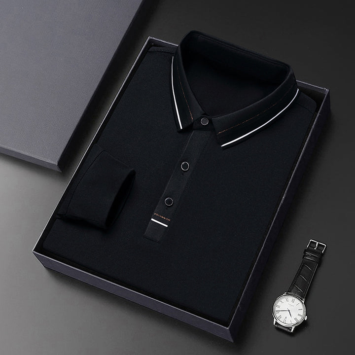 Herren elegantes Poloshirt mit strukturiertem Kragen und stilvollen Akzenten Echoarchiv
