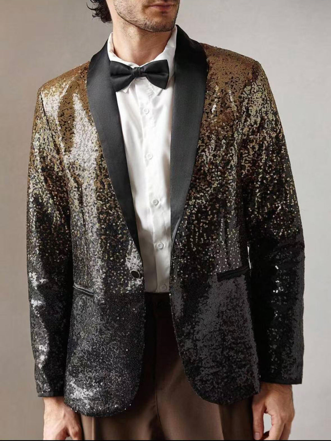 Herren schimmernder Paillettenblazer Echoarchiv