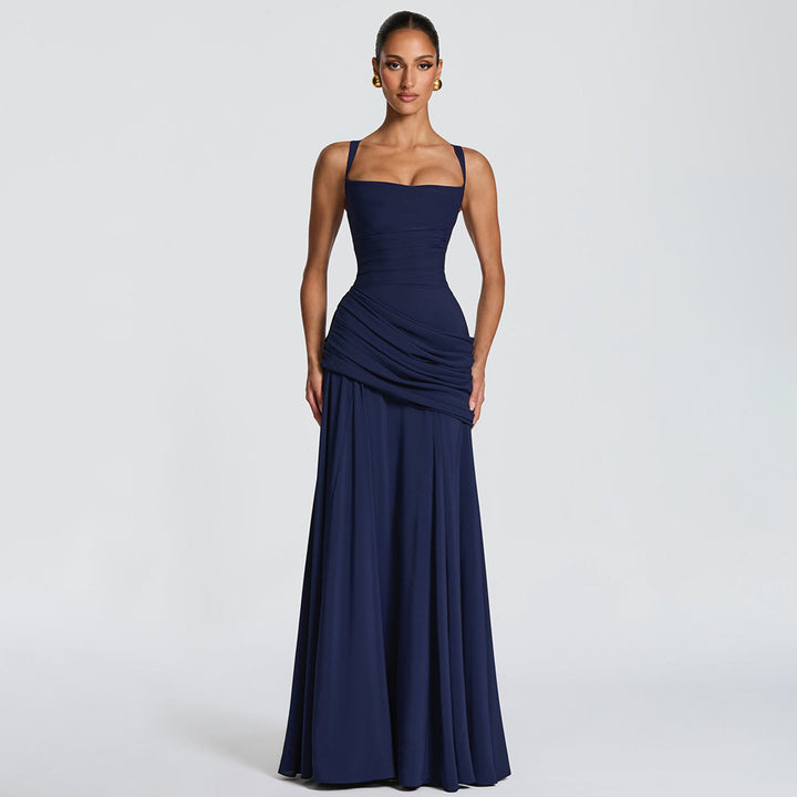 Damen Maxikleid mit innovativem Drapierungseffekt und elegantem Schnitt Echo Archiv