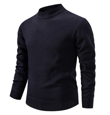 Herren Hochwertiger Strickpullover mit Echoarchivrnem Stehkragen Echoarchiv