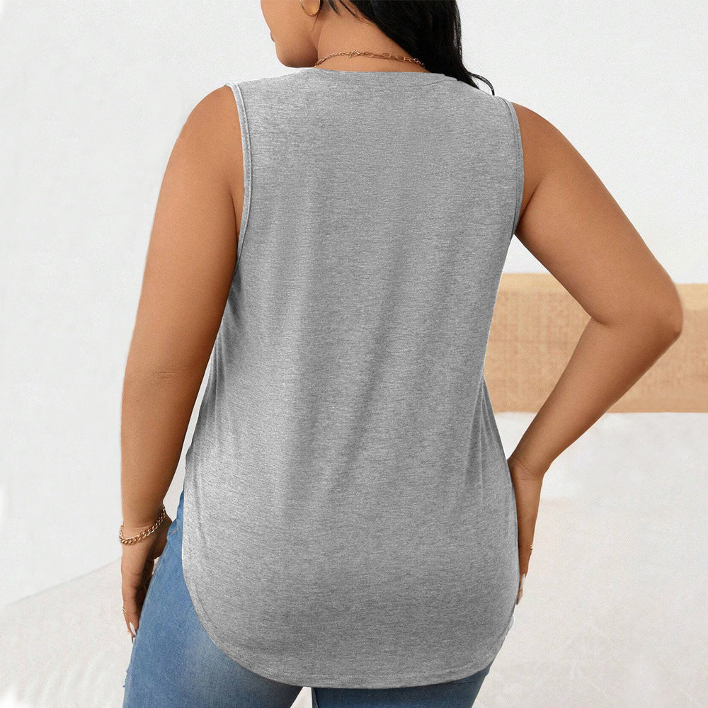 Damen lässiges Tanktop mit seitlichen Schlitzen und modischem Schnitt Echo Archiv