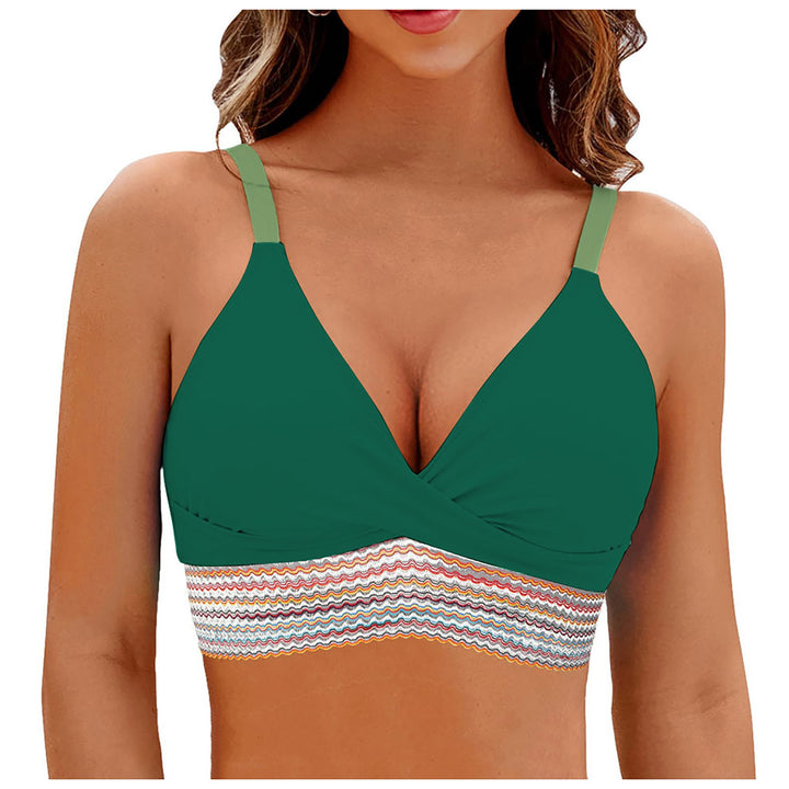 Damen Wickel-Bikini-Oberteil mit modischem Muster Echo Archiv