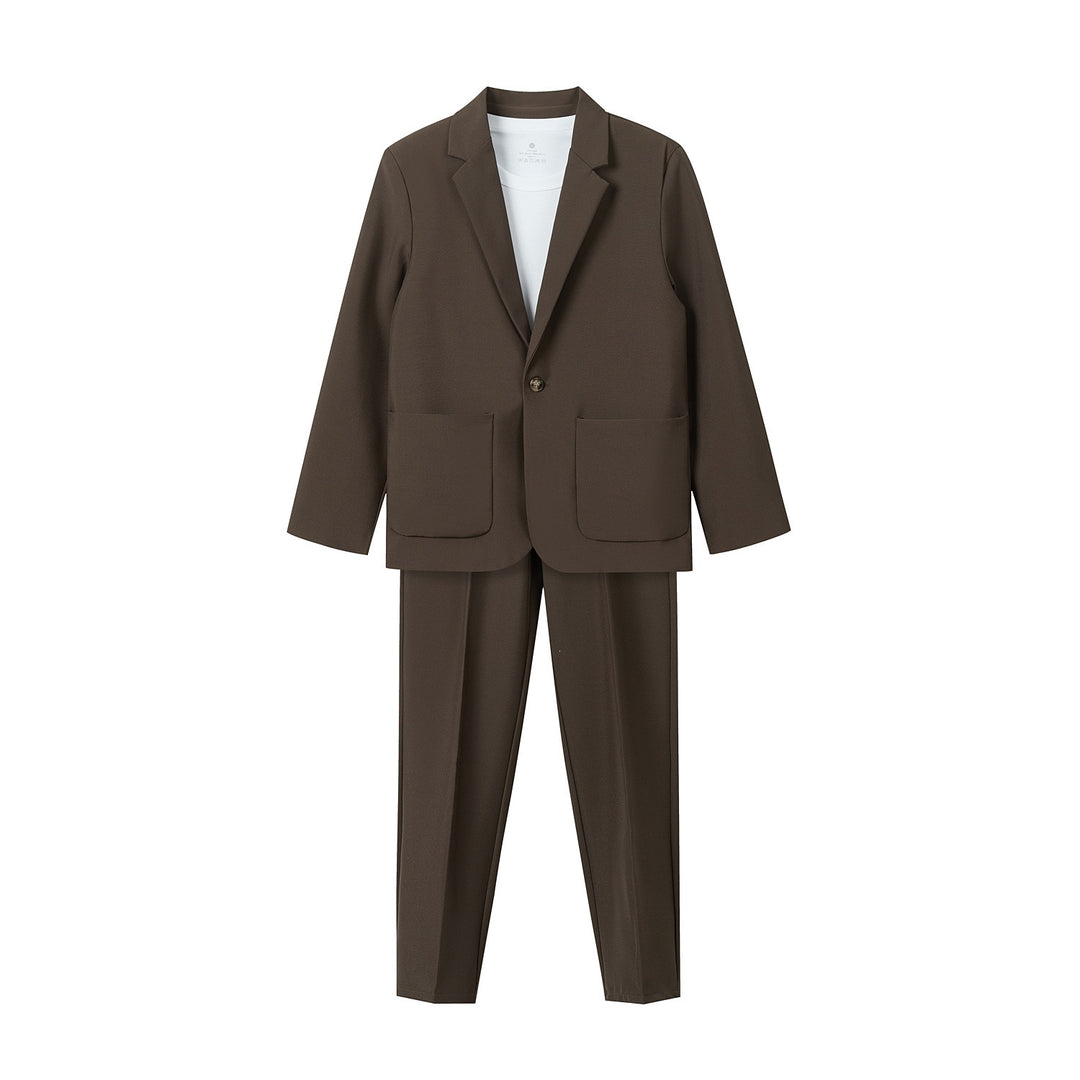 Damen Zweiteiliges Oversize-Blazer- und konisch geschnittene Anzughose-Set Echoarchiv