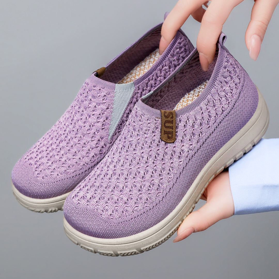 Damen nan gestrickter Komfort-Slip-On-Sneaker mit sockenähnlichem Schaft, atmungsaktiver 3D-Struktur und dämpfender EVA-Sohle Echo Archiv