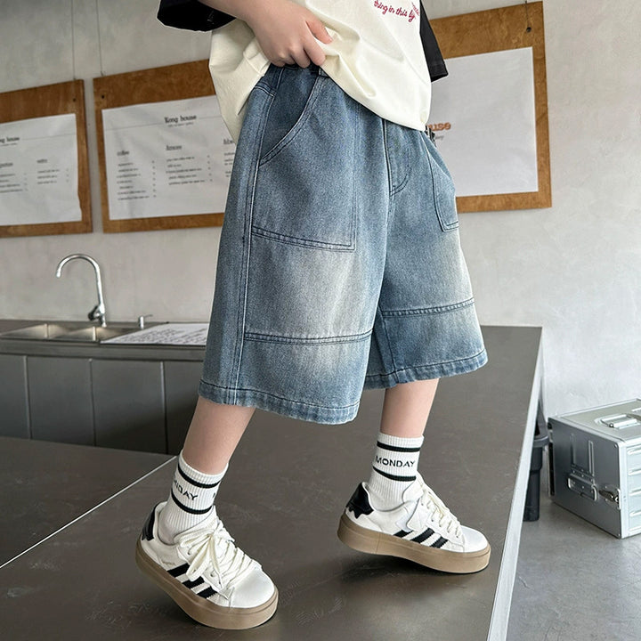 Jungen lässige Denim-Shorts mit großen Taschen Echo Archiv