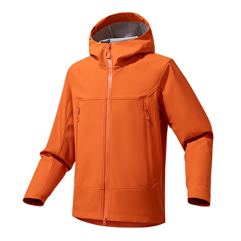 Herren Softshell‑Kapuzenjacke mit Stretch, wind- und wasserabweisender Membran und Zwei‑Wege‑Reißverschluss Echo Archiv