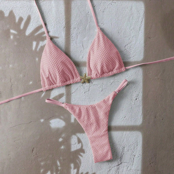 Damen Triangel-Bikini mit strukturiertem Stoff und maritimen Details Echo Archiv