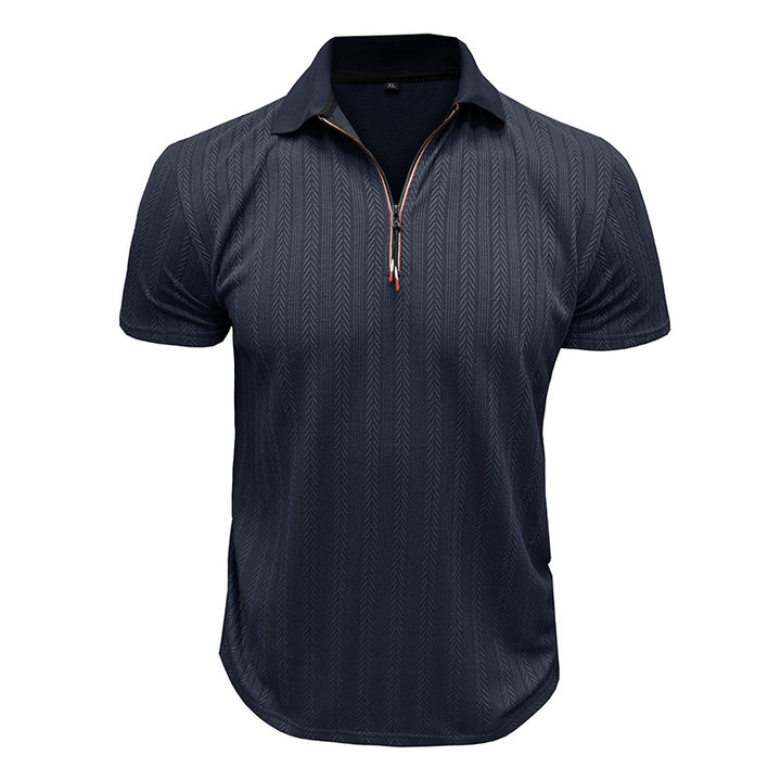 Herren Kurzarm Poloshirt mit hohem Kragen Echoarchiv