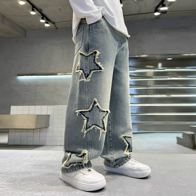 Unisex Baggy-Jeans mit Sternenapplikation Echo Archiv