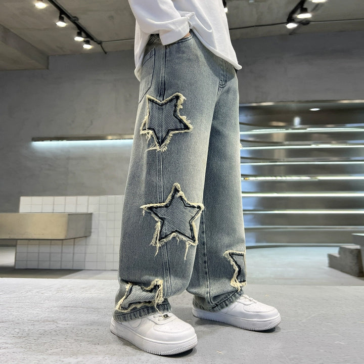 Unisex Baggy-Jeans mit Sternenapplikation Echo Archiv