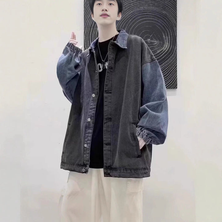 Herren Lässige Oversized Jeansjacke Echoarchiv