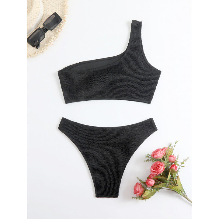 Damen Einseitiger Bikini mit strukturierter Oberfläche Echo Archiv
