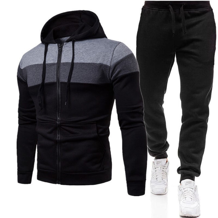 Herren Sportliches Jacken-Set mit bequemem Sweat-Stoff und elastischer Jogginghose Echoarchiv