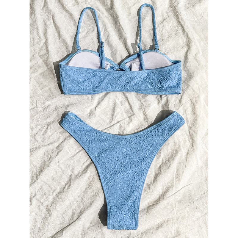 Damen Bandeau-Bikini mit strukturiertem Gewebe Echo Archiv