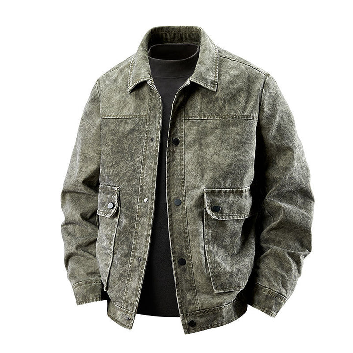 Herren lässige Denimjacke mit praktischen Taschen Echoarchiv