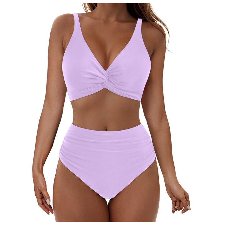 Damen Hochtailliertes Bikini-Set mit Wickel-Oberteil Echo Archiv