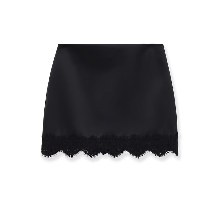 Damen eleganter Rock mit Spitzenbesatz und strukturiertem Gewebe Echo Archiv