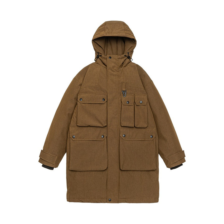 Herren Wasserabweisender Tech-Parka mit Mehrfach-Taschen und Kapuze Echoarchiv