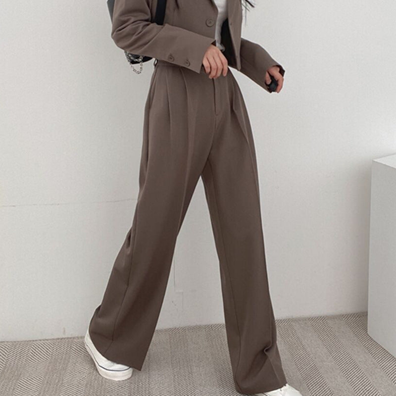 Damen Elegante und hoch taillierte Stoffhose Echo Archiv