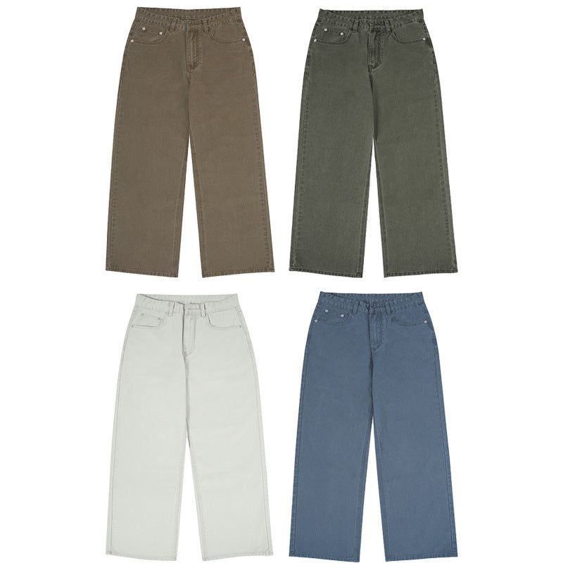 Damen Hochgeschnittene Baumwoll-Jeans mit extra weitem Bein Echo Archiv