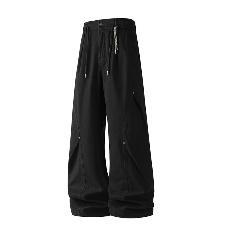 Damen Extraweite Tech‑Cargo‑Hose im Palazzoschnitt mit Elastikbund und Multifunktions‑Taschen Echo Archiv