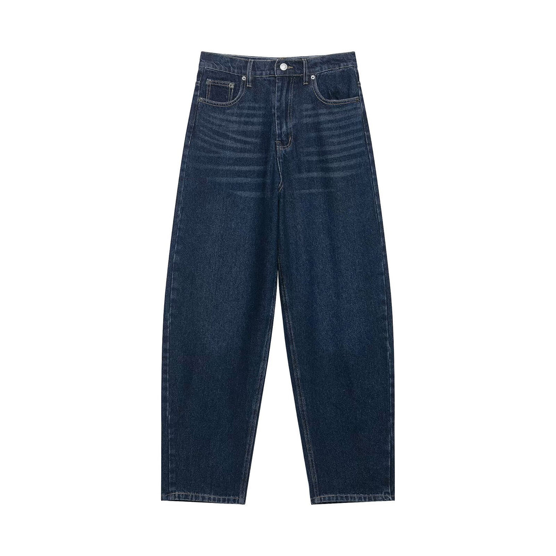 Damen Hochtaillierte kurzgeschnittene Jeans mit weitem Bein aus Denim Echo Archiv