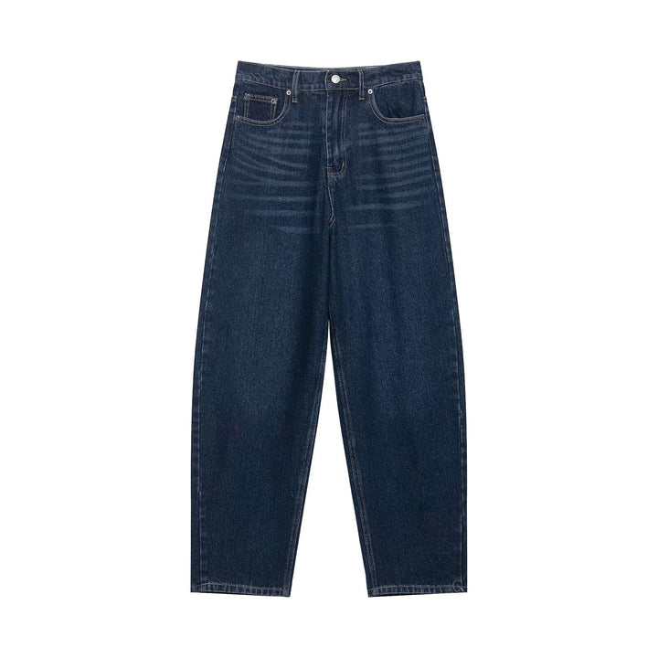 Damen Hochtaillierte kurzgeschnittene Jeans mit weitem Bein aus Denim Echo Archiv