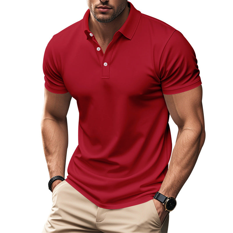 Herren Kurzarm Poloshirt aus atmungsaktivem Baumwollmix mit modernem Kragen Echoarchiv