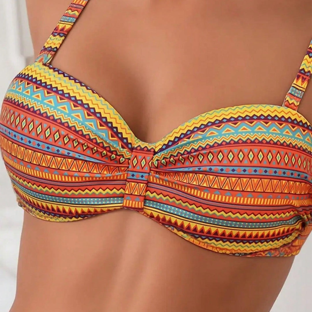 Damen Hochgeschnittener Bikini mit eleganten Seitenschnürungen Echo Archiv