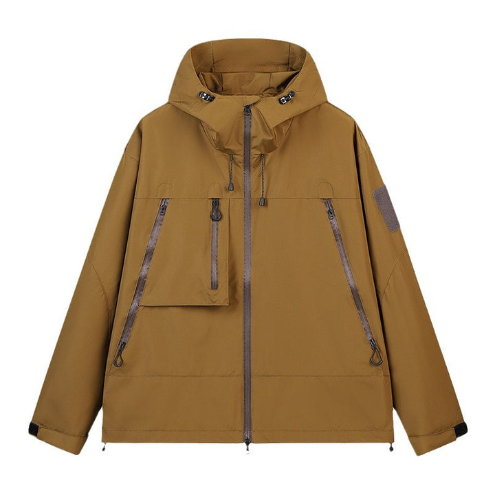 Herren Technische Kapuzen-Outdoorjacke mit wasserabweisenden Reißverschlüssen und Utility‑Taschen Echo Archiv
