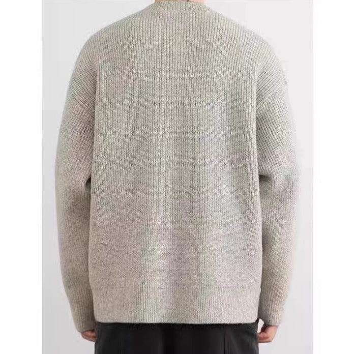 Herren Grobstrick Pullover mit Knopfleiste – Norvane
