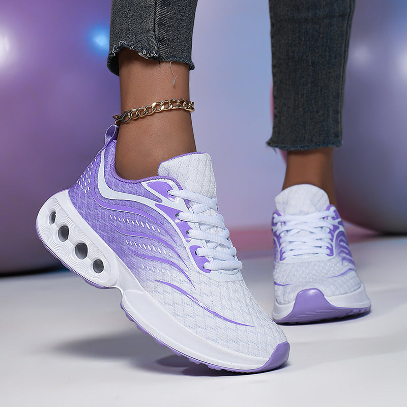 Damen nan sportive Strick-Laufschuhe mit belüfteter Luftkammersohle und ergonomischer Abrollsohle Echo Archiv