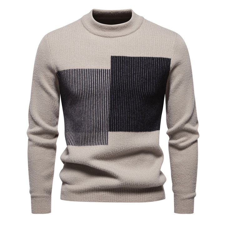 Herren hochwertiger Rollkragenpullover mit strukturiertem Design Echoarchiv