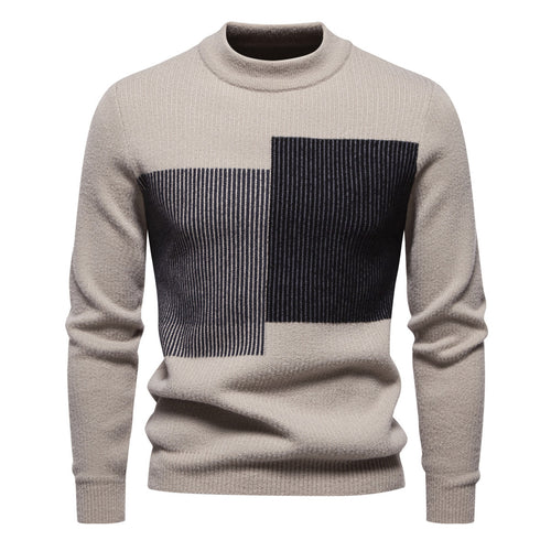 Herren hochwertiger Rollkragenpullover mit strukturiertem Design Echoarchiv