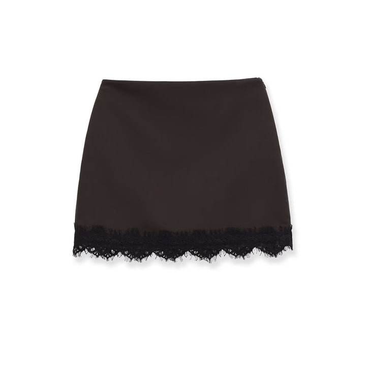 Damen eleganter Rock mit Spitzenbesatz und strukturiertem Gewebe Echo Archiv