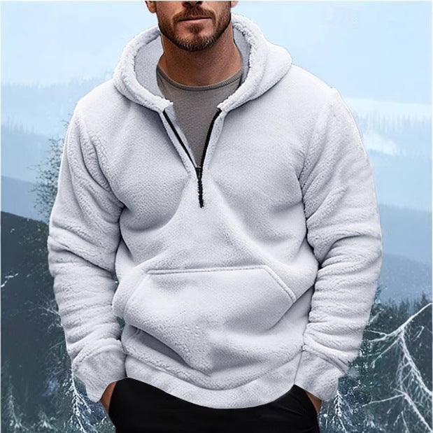 Herren Fleece Kapuzenpullover mit praktischer Kängurutasche Echoarchiv